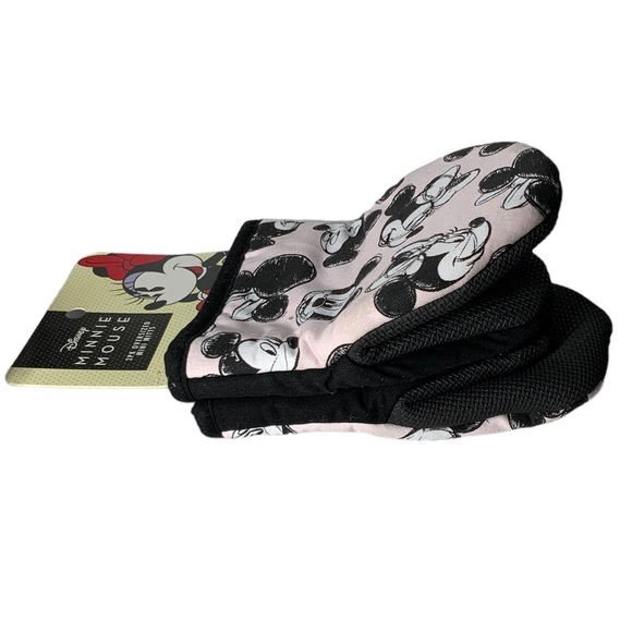 Disney Oven Mitts 2 Pack Mickey Minnie Mouse Oversized Mini Mitts Black Pink - Picture 7 of 16